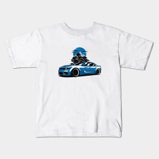 Blue Charger Nature Sunset Kids T-Shirt